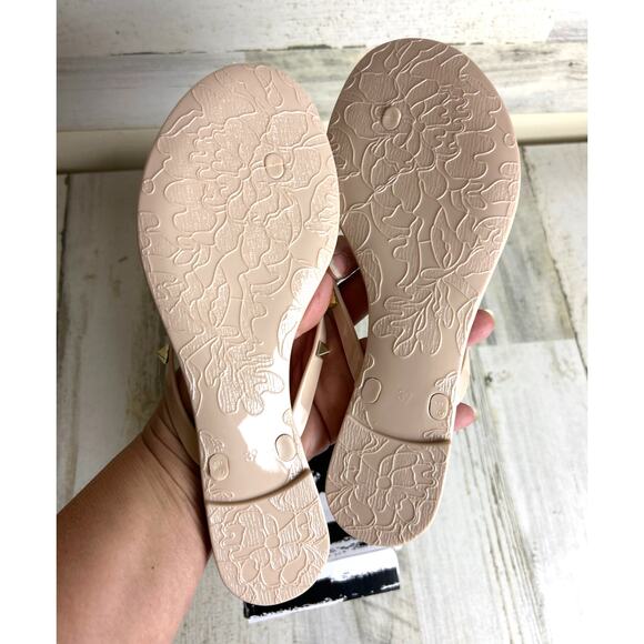 Dolce Vita Women's 8 Sunkissed Blush slip on jelly sandal new gold studded bow - Picture 6 of 7